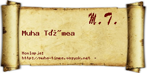 Muha Tímea névjegykártya
